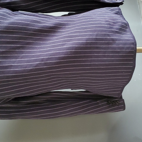 Nicole Farhi Corpcore   blue pinstripe Office Siren  Boardroom   blazer jacket… - Picture 8 of 16